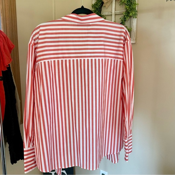 Zara Woman MULTI-POSITION SHIRT- Striped Medium New - Picture 5 of 10